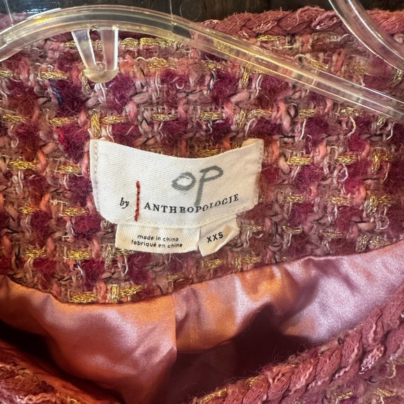Anthropologie Pink Tweed Blazer - Picture 5 of 5